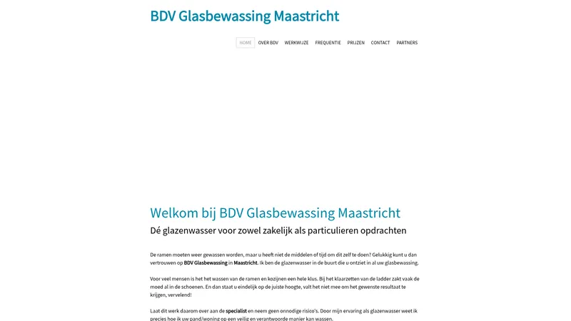 Website van BDV Glasbewassing