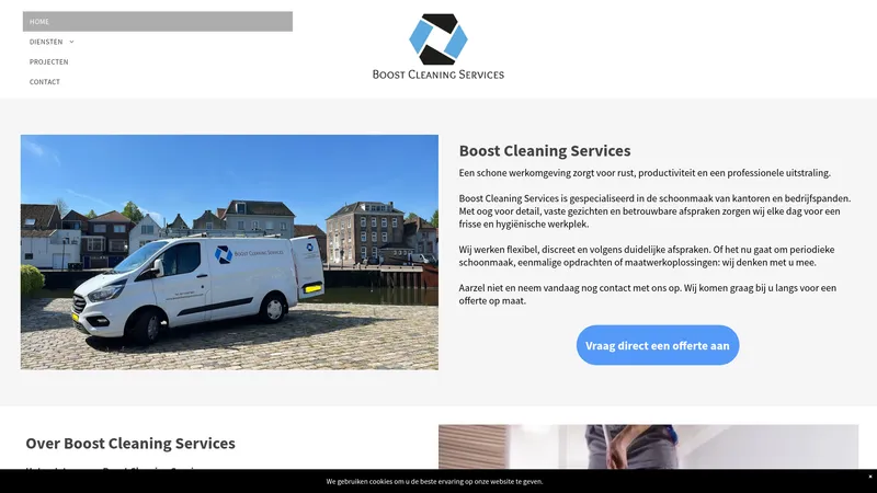 Website van Boost Cleaning Services