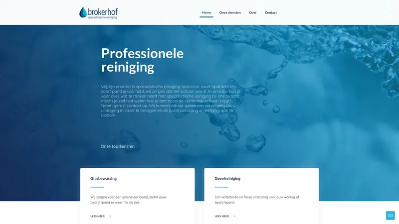 Website van Brokerhof Specialistische Reiniging | Gevel reiniging Glasbewassing