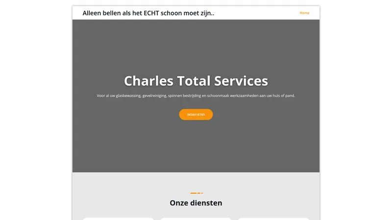 Website van Charles Total Services