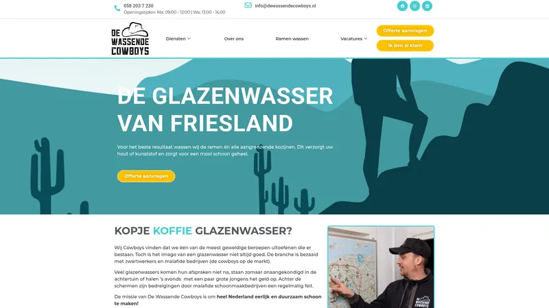 Website van De Wassende Cowboys
