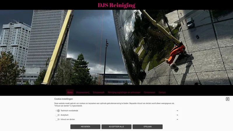 Website van DJS Reiniging