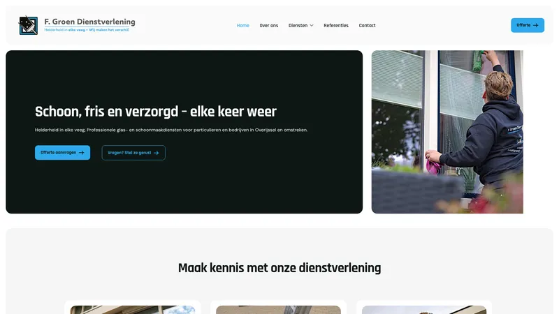 Website van F. Groen Dienstverlening