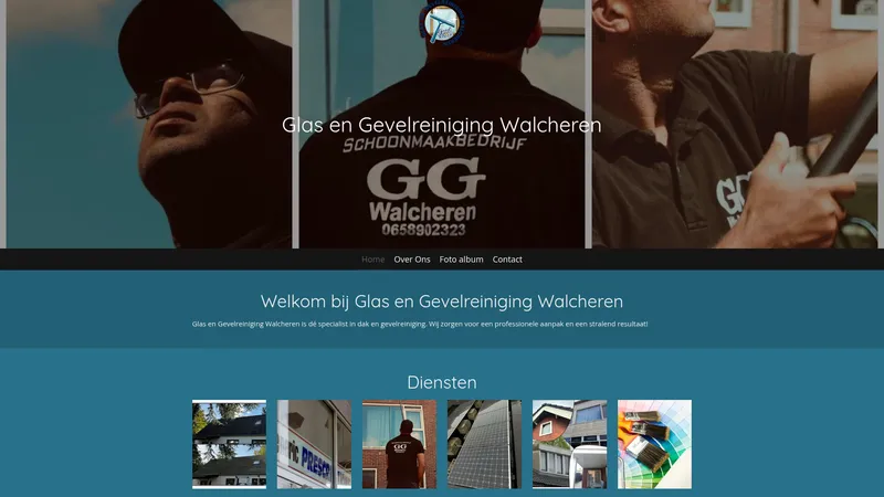 Website van Glas- en Gevelreiniging Walcheren
