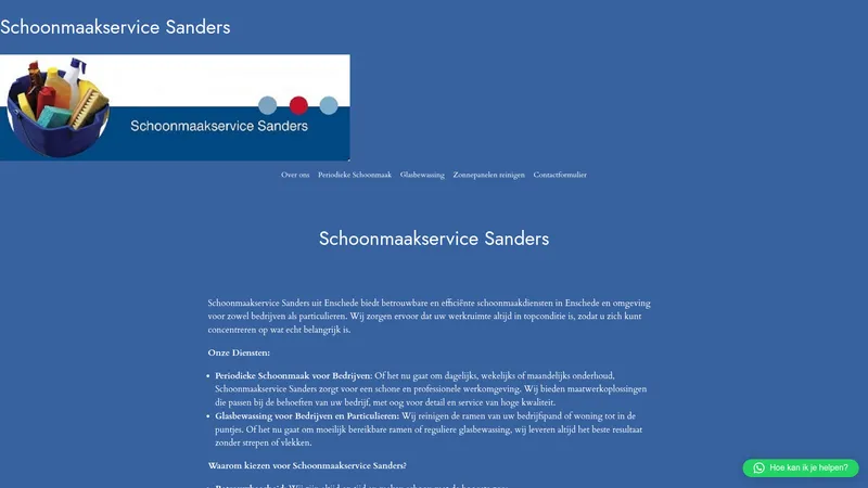 Website van Glazenwasser Enschede