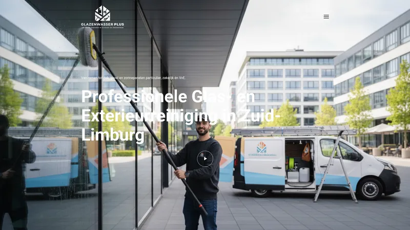 Website van Glazenwasser Plus