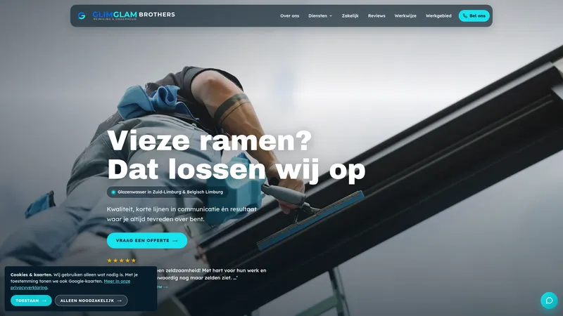 Website van GlimGlam Brothers