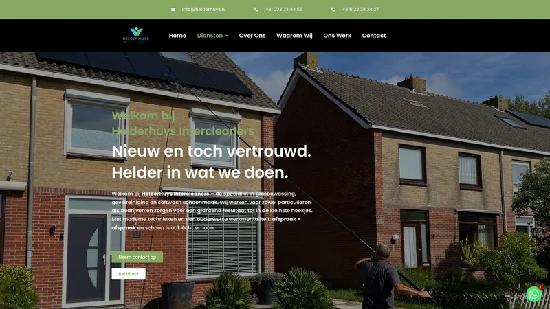 Website van Helderhuys Intercleaners
