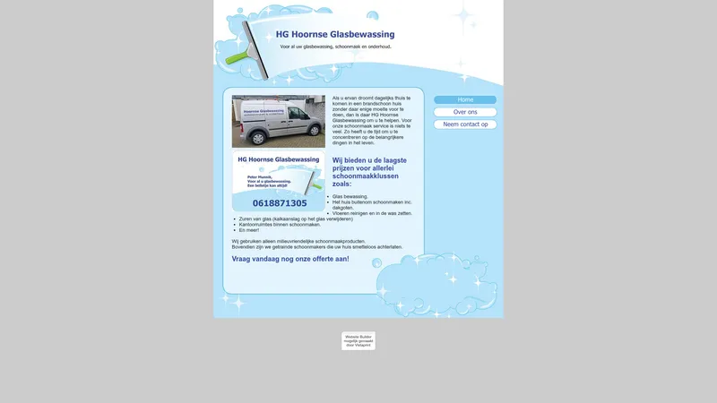 Website van HG Glasbewassing