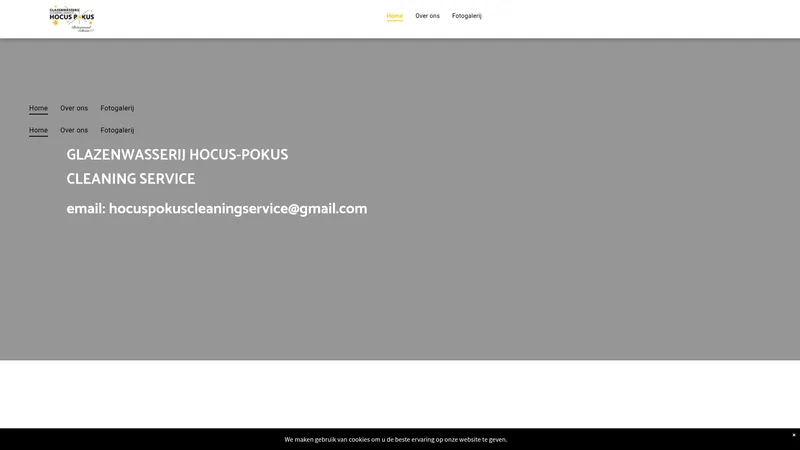 Website van Hocus-Pokus Cleaning Service