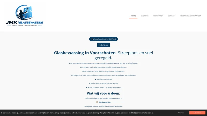 Website van J.M.K. Glasbewassing