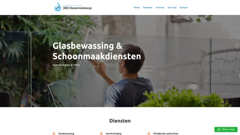 Website van JHD Dienstverlening