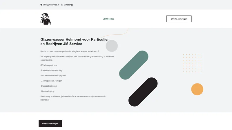 Website van JM Service Schoonmaak