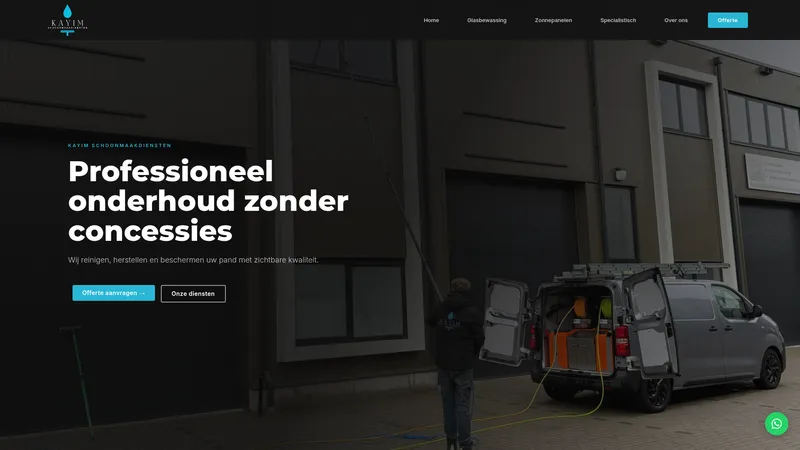 Website van KAYIM Schoonmaak