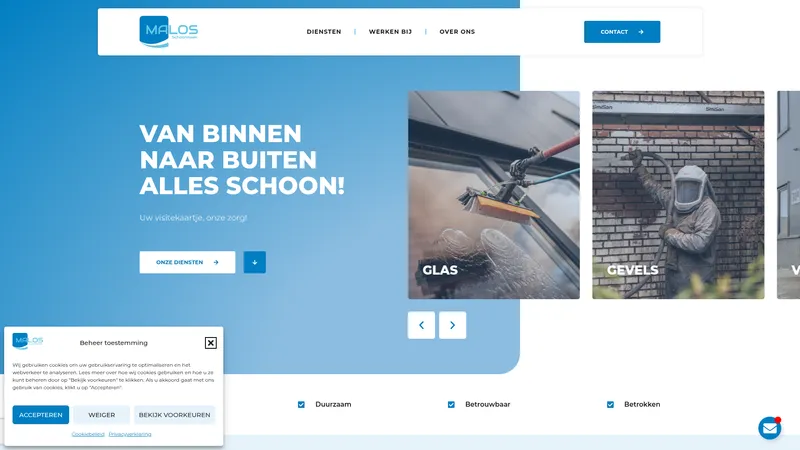 Website van Malos B.V.