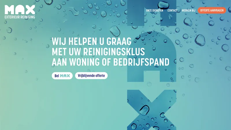 Website van Max Exterieur Reiniging