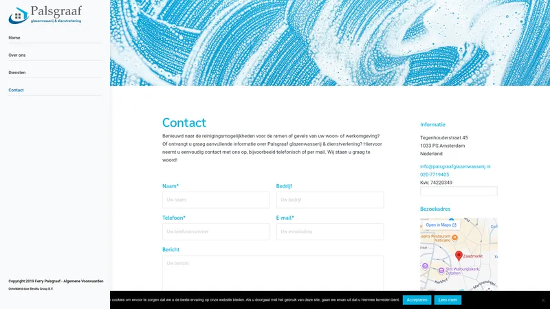 Website van Palsgraaf glazenwasser