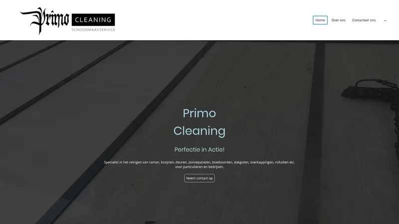 Website van Primo Cleaning