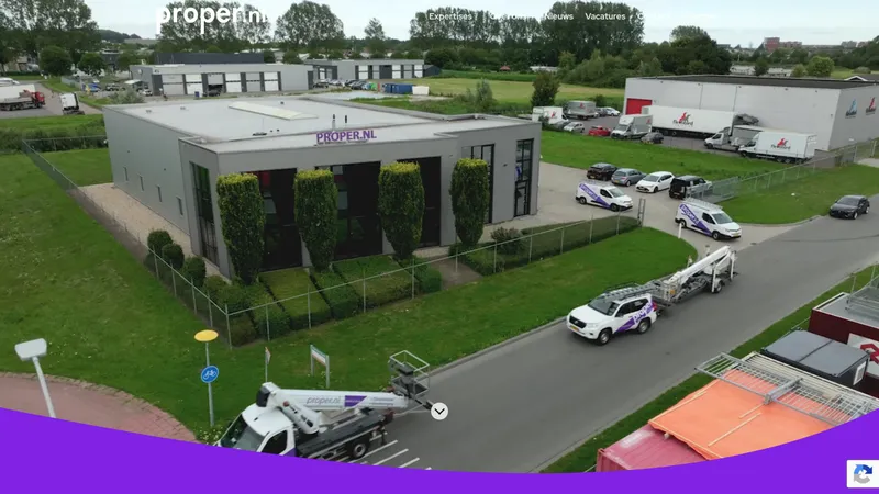Website van Proper Glasbewassing & Gevelreiniging
