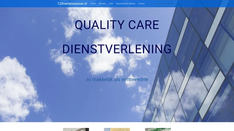 Website van Quality Care Dienstverlening