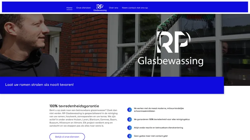Website van RP Glasbewassing