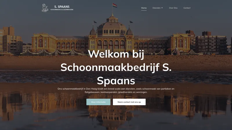 Website van S. Spaans Schoonmaak en Glazenwasserij