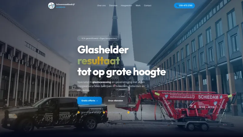 Website van Schoonmaakbedrijf Schiedam
