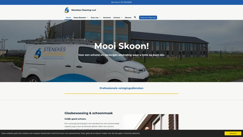 Website van Stenekes Cleaning v.o.f