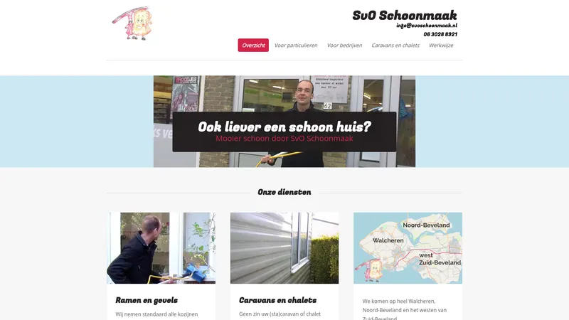 Website van SvO schoonmaak