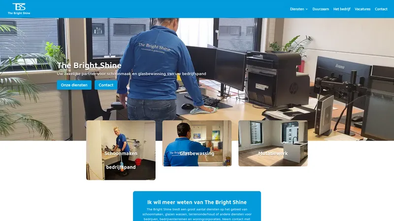 Website van The Bright Shine