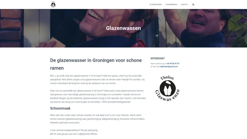 Website van Tholenglaswasenzo (nieuw!)