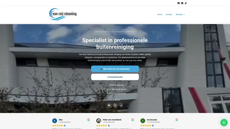Website van van Roij cleaning