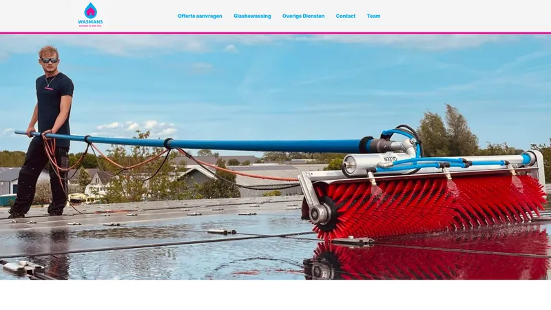 Website van Wasmans glazenwassers | Glasbewassing Specialist | Glazenwasserij in Emmeloord, Noordoostpolder en Omstreken